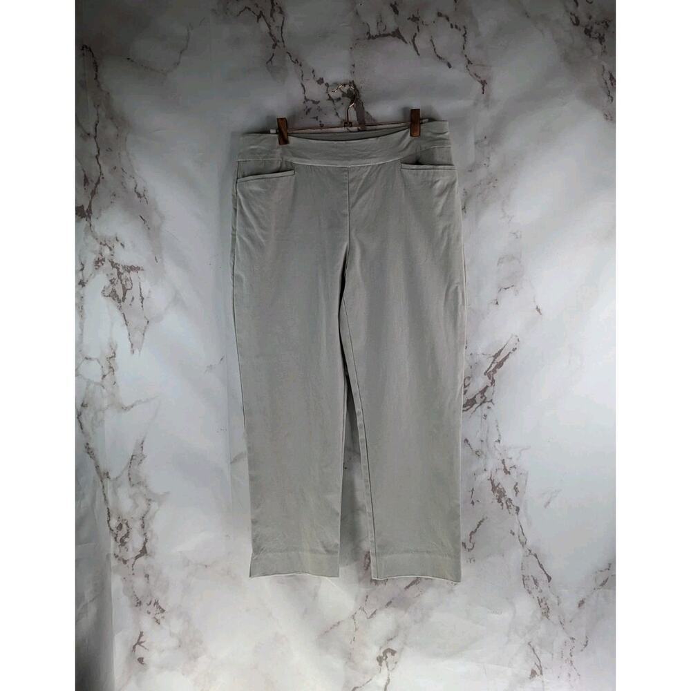 Chicos Pants Womens 8 1 Tan Khaki Capri Lightweight Crop High Rise Beige